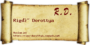 Rigó Dorottya névjegykártya